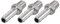 sourcing map Hose Barb Fitting 8mm OD x 1/8PT Male Thread 304 Stainless Steel Straight Pipe Connector for Water Air Fuel, Pack of 3