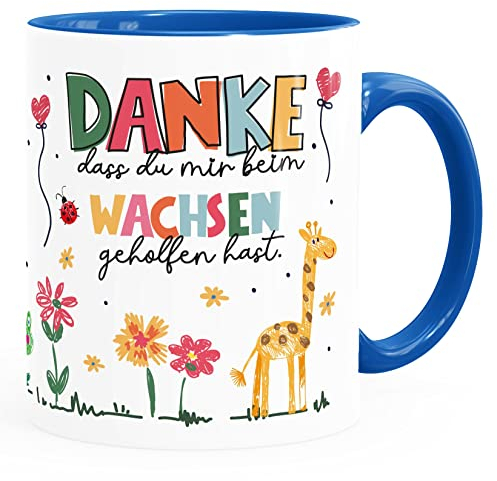 SpecialMe® Taza de café Gracias por ayudarme a crecer mi pequeño regalo adiós educador blanco interior real estándar