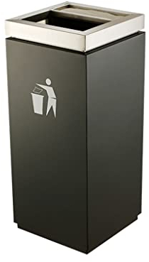 UNNS Cendrier à Cigarettes Extérieur Poubelle à cendrier en Acier Inoxydable Peut Les poubelles de Cigarette extérieure (Color : Black)