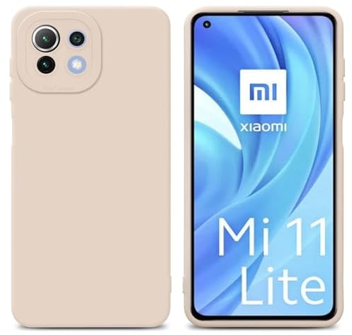 Cadorabo Hülle kompatibel mit Xiaomi Mi 11 LITE (4G 5G) 11 LITE NE Schutzhülle TPU Silikon Case Liquid Design mit Kameraschutz Slim Case Hülle für Xiaomi Mi 11 LITE (4G 5G) 11 LITE NE in Rosa