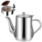 BIOSA Oil Sieve Pot Grease Pot with Strainer, Grease Separator Jug Oil Strainer Pot Stainless Steel Jug, Vintage Oil Dispenser Grease Container for Home Restaurant