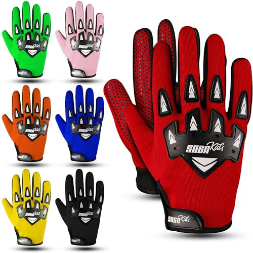 SAGA SPORTS kids bike gloves For Future Champions. motocross glove with Ultimate Protection. Essential dirt bike & bmx gloves