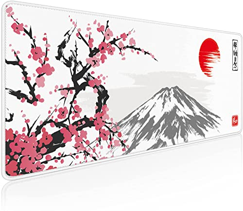 Owege Gaming Mauspad XXL 800 x 300 mm Morgenglanzwald Mousepad Groß Vernähte Kanten Wasserdicht Anti-Rutsch für PC, MacBook, Laptop Verbessert Präzision und Geschwindigkeit