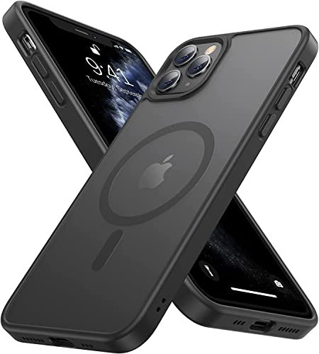 LANDEE Magnetic Case for iPhone 11 Pro Max Case Compatible with Magsafe Wireless Charging Cover Black