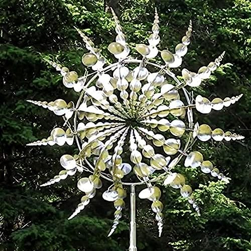 NURII Einzigartige Und Magische WindmüHle Aus Metall, Gartendekoration auf der Hofterrasse Skulpturen bewegen Sich mit dem Wind - Metall-Windmühle 3-5 Tage, um anzukommen