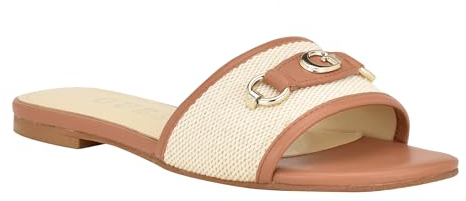 GUESS Femme Hammi Sandale Plate, Naturel Moyen 102, 39 EU
