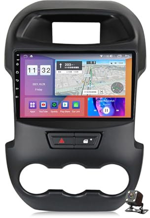 9 inch Android 12 Car Stereo Double Din Carplay FM RDS for Ranger 2011-2016 Car Radio Suppot DSP SWC GPS Multimedia Play with Rear Camera WiFi/BT Tethering Internet Car Stereo