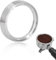 54mm Magnetischer Dosiertrichter,Espresso Dosierring,Aluminium Kaffee Dosierring mit 8 starken Magneten Kompatibel mit Siebträger 54mm für Breville Sage BES 870/878/880(Silber)
