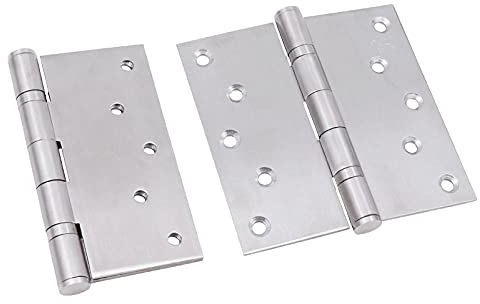Hinges for Wood,Door Hinges, Stainless Steel Extra Wide Hinge 5X5X3 Thick Bedroom Door Wooden Door Hardware Bearing Door Hinge Silent Widened Hinge 4Pcs (Color : 6pcs)