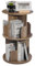 2-Tier Rotating Bookcase 360° Display Floor-Standing Bookcase Corner Display Storage Shelf Multifunctional Bookshelves with Chambers for Living Room Bedroom Study Office Grey