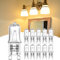 Ivyemons G9 Halogen 60W, 10 Pack Dimmable Halogen Leuchtmittel High Output 60W CRI100, 720LM 2800K Warm White, Clear Glass, 2 Pin Base, Stiftsockellampe G9 for Cabinet Light, Chandelier