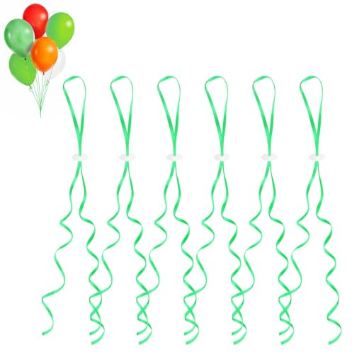 GoldRock Ballonverschlüsse Helium mit Schnur für Luftballons,50 Stück Ballonband Grün,Luftballon Verschlüsse,Luftballon Schnüre, Schnur zum Luftballon Aufhängen für Hochzeitsfeier,Geburtstag,Party