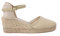 Pisamonas Alpargatas Mujer Cuña Alta Hebilla Size 38 Color Beige