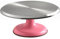 Yizish Tortenplatte Drehbar aus Aluminiumlegierung 30,5 cm, Tortenständer drehbarer Kuchen-Drehteller, Dekorationssets zum Backen, Gebäck und Cupcakes (Rosa)
