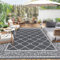 SHACOS Extra Large Outdoor Rug Grey Waterproof 270 x 360 cm Garden Mat UV Resistant Plastic Straw Rug Reversible Outdoor Rugs for Patios Decking Balcony Beach Picnic Backyard
