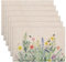 Banchif Abwaschbar Doppelseitig Tischsets 6er Set, Blumen Schmetterling Frühling Tischdeko Ostern Frühling Bankett Platzsets Urlaub Dekorative Tischsets Saisonal Platzsets Beige