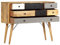 ULUYYUC Vitrinenschrank Wohnzimmer Arbeitsplatte Küche Barschrank Kitchen Cabinet - Sideboard 110 x 30 x 82 cm Massivholz Mango für Speisesaal Wohnstube Schlafzimmer Küche