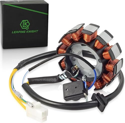 GY6 Stator Ignition Stator Magneto Coil 12 Pole Direct Current 5 Wire Copper Powersports Stators fit for GY6 50cc 125cc 150cc 4 Stroke Moped Scooter ATV Quad Go Kart Scooter Performance Parts