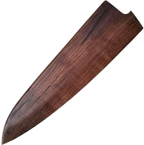 Cunlvyyds Chef Knife Sheath for 8in/9in Knife Textured Wooden Guard Natural Decorative Portable Replacement Protector Sleeve, Chef Gifts, Guard
