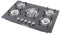 Levkitch Gas Hob 5 burners, Built in Gas Cooktop with Cast Iron Supports, 5 Cooking Areas,NG Gas Hob Cooker with Flame Out Protection (5 burners-77 * 51 * 7cm)