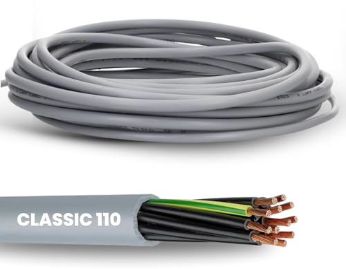 Lapp 10m Ölflex Classic 110 Steuerleitung 9x1 mm² - Flexibles Steuerkabel | Anschlussleitung 9G1 mm² Grau - PVC-Steuerleitung Ölbeständig - Für Maschinenbau, Anlagenbau und Klimatechnik