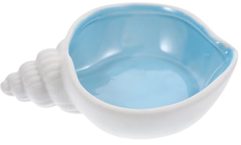 Garneck Plateau à Bijoux de Coquillage, Plat à Bijoux Décoratif, Petite Coupelle en Céramique Blanche, Décor Méditerranéen, pour Fête Estivale, Décoration D'intérieur