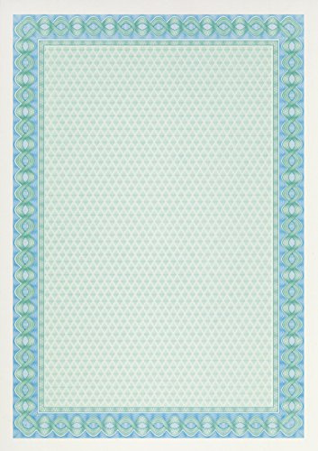 DECAdry Premium Certificates Watermarked 115gsm A4 Turquoise Blue Ref DPDSD1052 [Pack of 70]