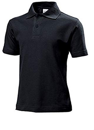 Stedman Apparel Jungen Polo/ST3200 Kurzarmshirt, Schwarzer Opal, 11 Jahre