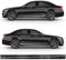 Auto-Dress Seitenstreifen Aufkleber Set/Dekor passend für Mercedes C-Klasse W204 - Motiv: Edition One (110 Black Gloss)