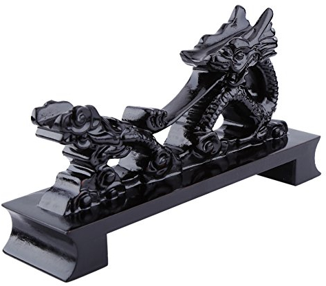 Supporto per spada, espositore porta spada samurai a forma di drago per Katana Wakizashi (nero)