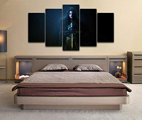 Bilder Schlafzimmer Kunstdruck XXL 5 Teilig Game Of Thrones Jon Snow Walker 5 Teilig Bilder - Leinwand Bilder - Wandbilder XXL - Kunstdruck auf Leinwand - Wandkunst - für Zuhause Büro