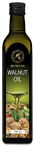 Walnussöl 500ml - Speiseöl zum Verzehr - Glasflasche - Vegan - Nativ - Gewürzöl - Salatöl - Gourmet Öl - Walnuss Öl zum Salaten, Speisen, Salatdressings