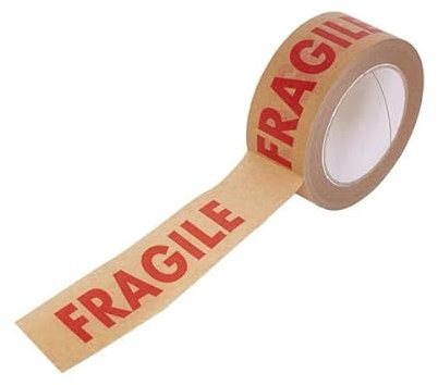 Sabco - Rouleau de ruban adhésif en papier Kraft fragile écologique biodégradable et recyclable, 48 mm x 50 m