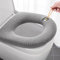 Fiacvrs 2 Pcs/Pack Soft Bathroom Toilet Cushion, Warmer Cushion Pad, Toilet Seat Cover Pads, Reusable Washable (Dark Grey)