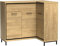 Mirjan24 Eckkommode Berspe BP15K, Kommode, Mehrzweckschrank, Anrichte für Diele und Flur, Esszimmerkommmode, Gedämpftem Schließsystem, Seite: Links (Hikora Natur + Metallfüße, ohne Beleuchtung)