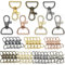 Amlope Lot de 42 Fermoirs en Métal Mousqueton Pivotant Porte Cléf, Crochets Pivotant avec Rotatif à 360° 20mm Anneau D - Pour bijoux, sac à main, sac à bandoulière, clés, accessoires de bricolage
