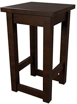 Magnetic Mobel Barhocker Massivholz Sitzhöhe 80 cm Nussbaum Belastbar 110kg Fußstütze Innen Außen Barstuhl Tresenhocker