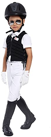 Sicherheits-Reitweste, Reitsport, Körperschutz, Stoßdämpfung, atmungsaktiv, Weste für Herren, Damen, Jungen, Mädchen, Jugend (Rot CL)