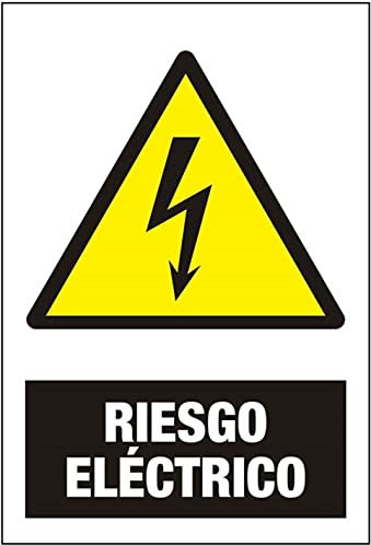 Señal magnética, señalización imantada de advertencia. Cartel de Riesgo eléctrico