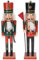 Muddy Hands Set of 2 – 38cm Tall Christmas Wooden Nutcracker Soldier Ornament Colourful Festive Xmas Wood Classic Traditional Decoration