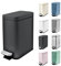 MSYU Kitchen Bin, 5L Rubbish Bin, Steel Pedal Bin with Lid and Inner Bucket, Soft Close (Black)