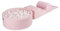 MEOWBABY Parco Giochi in Schiuma con Piscina di Palline 90x30cm/200 Palline per Bambini - Blocchi Morbidi, Velluto, Rosa Chiaro: Bianco/Transparente