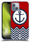 Head Case Designs Blu Ancora Zigzag Nautique Cover in Morbido Gel Compatibile con Apple iPhone 14