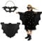 DKINY 78cm Cape Chauve-Souris Noire d'Enfants avec Masque Déguisement Halloween Costume Carnaval pour Garçons Fille 3 à 10 Ans Fête Costumée Cosplay Cadeau