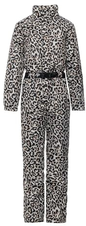 Funky Alps - Skianzug Panther Print - Panter Leopard Skianzug - Skioverall - Einteiler - Onesie - Wasser- und Winddicht - Damen - Print - Größe S-XXL (36/S)