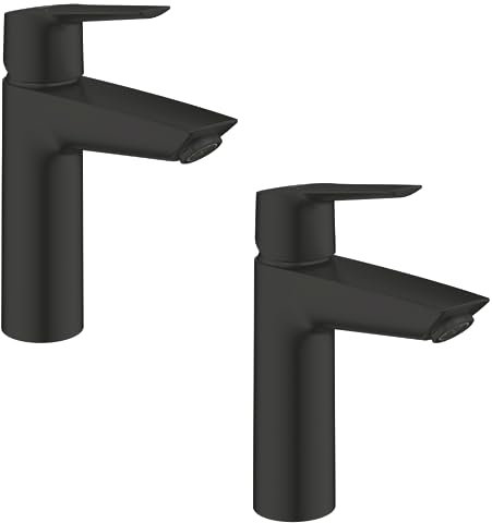 Lot de 2 mitigeurs lavabo GROHE Start ouverture eau froide noir M