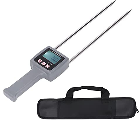 Misuratore di umidità Portatile per Fieno, Misuratore di umidità per Fieno Display Digitale Misuratore di Contenuto di umidità Multifunzionale per Misurazione Rapida, Misuratore