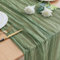 Asee'm Tischläufer Käsetuch 300 x 90cm Salbeigrün Boho Transparente Läufer Tisch Hochzeit Gaze Stoff Rustikale Käse Tuch für Braut Dusche Party