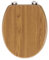 Douceur d'Intérieur, Abattant WC à Charnières Métal (37,5 x 46 cm) Strata Chene, MDF Effet Bois