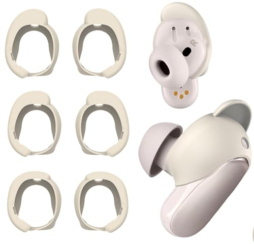 BLOOOK Ohrpolster Kompatibel für Bose QuietComfort Earbuds II & Bose QuietComfort Ultra Earbuds Ohrstöpsel,Ohrhörer Zubehör Kompatibel für Bose QC Earbuds 2 II Abdeckungen Aufsätze (Weiß)